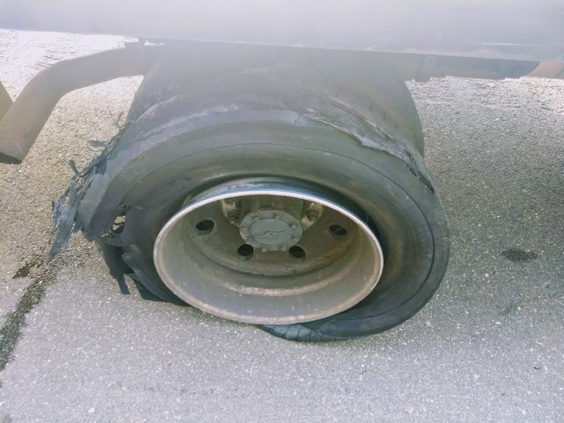 Roadside assistance horror story - Shredded Tire