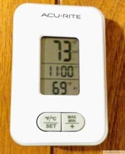 Accurite remote thermometer for keeping an eye on a wood stove